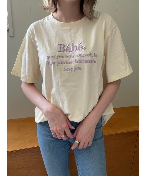DAIS-Y（デイジー）の「刺繍ロゴTシャツ（Tシャツ/カットソー・レディース・ホワイト/ネイビー/ライトイエロー・FREE）」の15枚目の写真