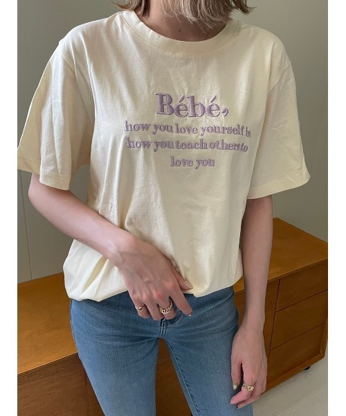DAIS-Y（デイジー）の「刺繍ロゴTシャツ（Tシャツ/カットソー・レディース・ホワイト/ネイビー/ライトイエロー・FREE）」の16枚目の写真