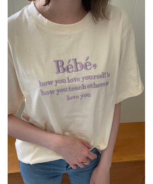 DAIS-Y（デイジー）の「刺繍ロゴTシャツ（Tシャツ/カットソー・レディース・ホワイト/ネイビー/ライトイエロー・FREE）」の18枚目の写真