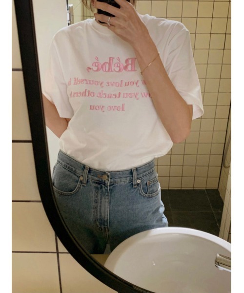 DAIS-Y（デイジー）の「刺繍ロゴTシャツ（Tシャツ/カットソー・レディース・ホワイト/ネイビー/ライトイエロー・FREE）」の19枚目の写真