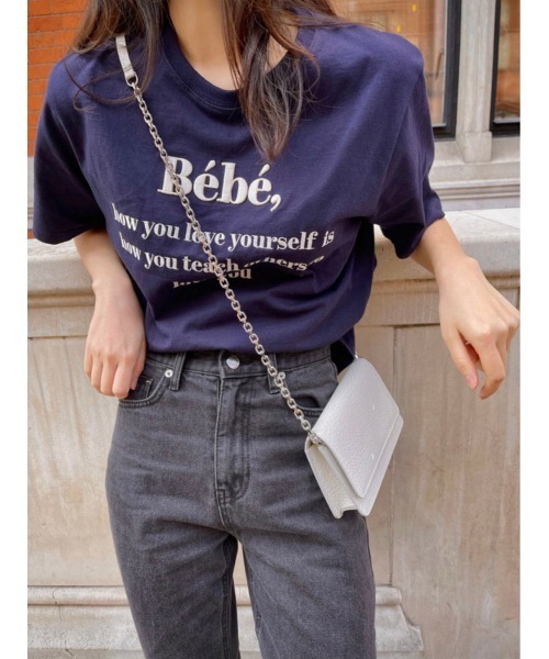 DAIS-Y（デイジー）の「刺繍ロゴTシャツ（Tシャツ/カットソー・レディース・ホワイト/ネイビー/ライトイエロー・FREE）」の21枚目の写真