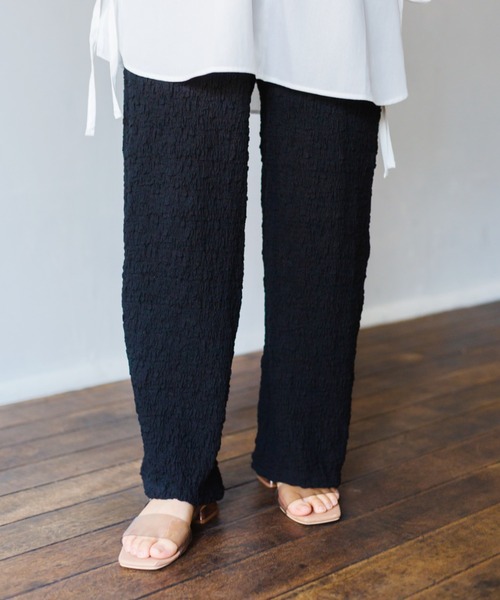 nemne store（ネンネストア）の「おさんぽに出かけるジャガードイージーパンツ（その他パンツ・レディース・ブラック/ベージュ/グリーン/アイボリー・SMALL/MEDIUM）」の3枚目の写真