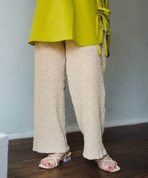 nemne store（ネンネストア）の「おさんぽに出かけるジャガードイージーパンツ（その他パンツ・レディース・ブラック/ベージュ/グリーン/アイボリー・SMALL/MEDIUM）」の19枚目の写真