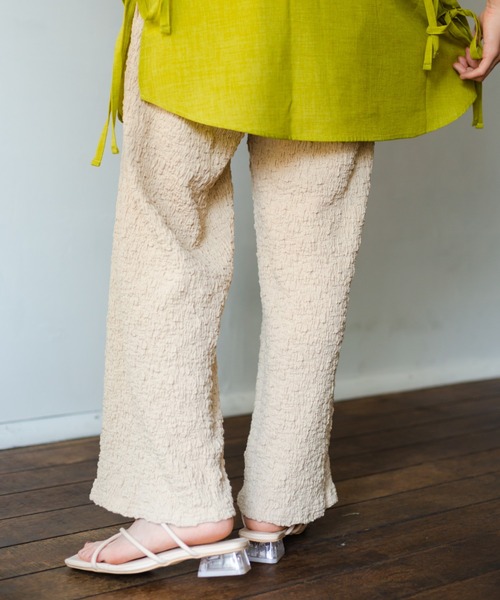 nemne store（ネンネストア）の「おさんぽに出かけるジャガードイージーパンツ（その他パンツ・レディース・ブラック/ベージュ/グリーン/アイボリー・SMALL/MEDIUM）」の17枚目の写真