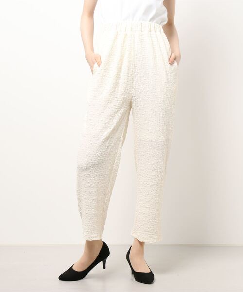 nemne store（ネンネストア）の「おさんぽに出かけるジャガードイージーパンツ（その他パンツ・レディース・ブラック/ベージュ/グリーン/アイボリー・SMALL/MEDIUM）」の10枚目の写真