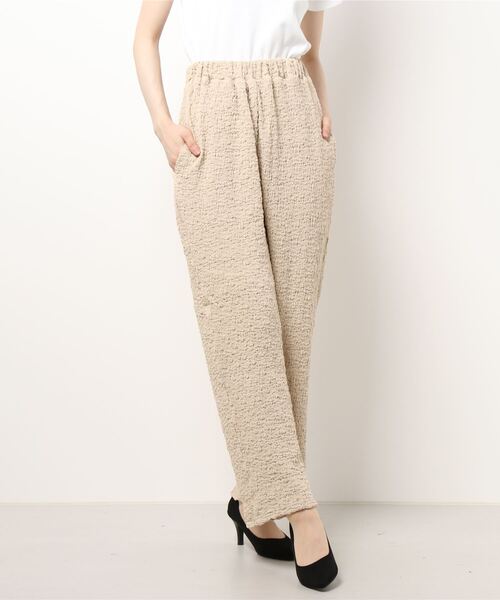 nemne store（ネンネストア）の「おさんぽに出かけるジャガードイージーパンツ（その他パンツ・レディース・ブラック/ベージュ/グリーン/アイボリー・SMALL/MEDIUM）」の7枚目の写真