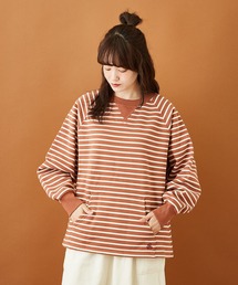 CUBE SUGAR（キューブシュガー）の「度詰天竺 ボア接結 × フライス 裏ボア クルーネック プルオーバー（Tシャツ/カットソー）」