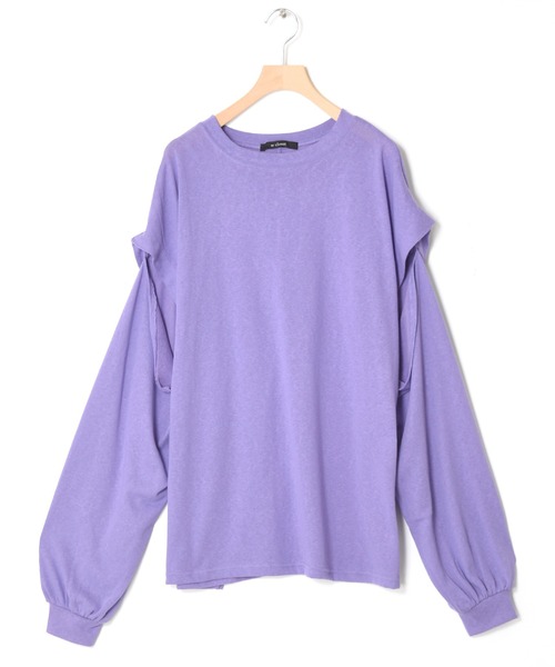 w closet（ダブルクローゼット）の「ロングorノースリ2WAYスリーブTシャツ（Tシャツ/カットソー・レディース・スミクロ/オフホワイト/ダークグリーン/ライトパープル/ピンク系その他・FREE）」の20枚目の写真