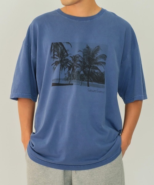 SIDEWAY STANCE（サイドウェイスタンス）の「【SIDEWAY STANCE】ヴィンテージ ピグメント加工 プリント オーバーサイズ 半袖Tシャツ（Tシャツ/カットソー・メンズ・A/B/C/D/E/F/G/H/I/J/K/L/M/N/O/P/Q/R/S/T・MEDIUM/LARGE/X-LARGE）」の7枚目の写真