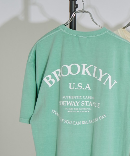 SIDEWAY STANCE（サイドウェイスタンス）の「【SIDEWAY STANCE】ヴィンテージ ピグメント加工 プリント オーバーサイズ 半袖Tシャツ（Tシャツ/カットソー・メンズ・A/B/C/D/E/F/G/H/I/J/K/L/M/N/O/P/Q/R/S/T・MEDIUM/LARGE/X-LARGE）」の16枚目の写真