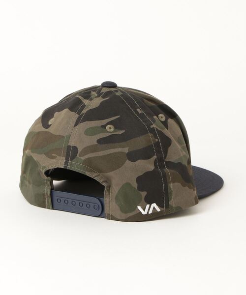 RVCA（ルーカ）の「RVCA キッズ  RVCA TWILL SNAPBACK II BOYS キャップ【2021年秋冬モデル】/ルーカ帽子（キャップ・キッズ・カモフラージュ/ブラック×グレー/ブルー系その他・FREE）」の4枚目の写真