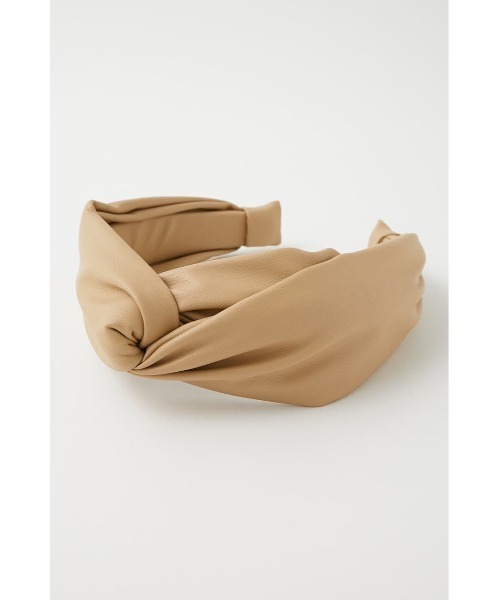 MOUSSY（マウジー）の「FAUX LEATHER ヘッドバンド（カチューシャ・レディース・ブラック/ベージュ・FREE）」の4枚目の写真