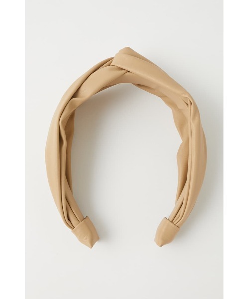 MOUSSY（マウジー）の「FAUX LEATHER ヘッドバンド（カチューシャ・レディース・ブラック/ベージュ・FREE）」の5枚目の写真