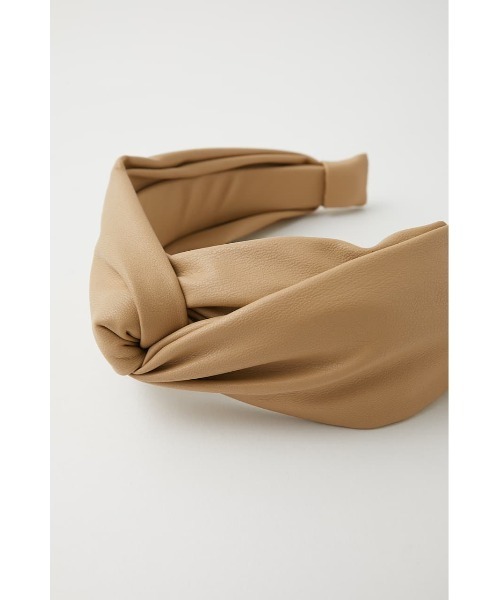 MOUSSY（マウジー）の「FAUX LEATHER ヘッドバンド（カチューシャ・レディース・ブラック/ベージュ・FREE）」の10枚目の写真