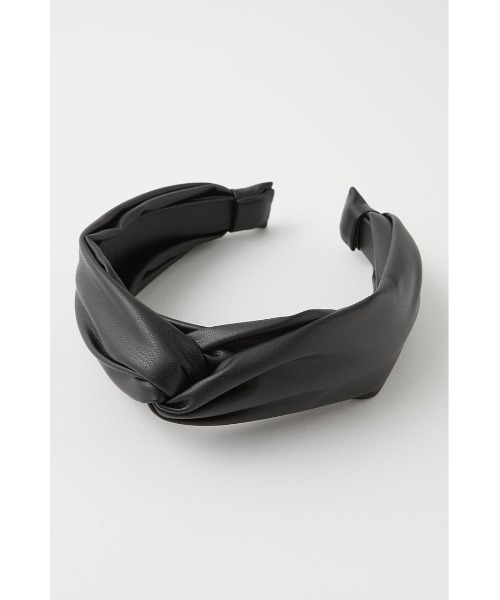 MOUSSY（マウジー）の「FAUX LEATHER ヘッドバンド（カチューシャ・レディース・ブラック/ベージュ・FREE）」の7枚目の写真