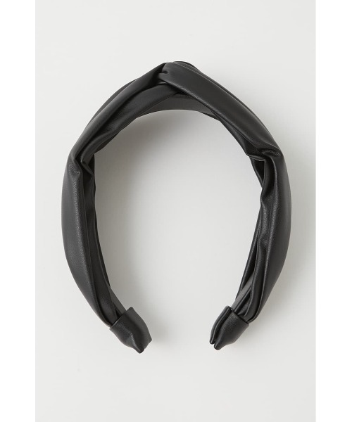 MOUSSY（マウジー）の「FAUX LEATHER ヘッドバンド（カチューシャ・レディース・ブラック/ベージュ・FREE）」の12枚目の写真