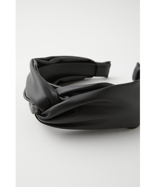 MOUSSY（マウジー）の「FAUX LEATHER ヘッドバンド（カチューシャ・レディース・ブラック/ベージュ・FREE）」の6枚目の写真