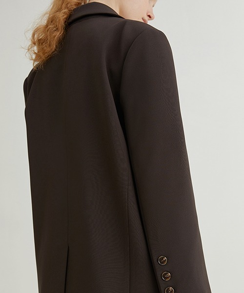 Fano Studios（ファノ ストゥディオズ）の「【Fano Studios】Asymmetry buttoned blazer FQ21W059（テーラードジャケット・レディース・ブラウン・L/M/S）」の8枚目の写真