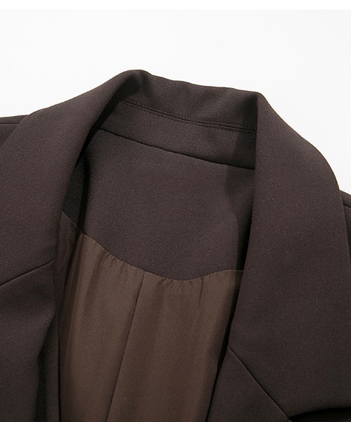 Fano Studios（ファノ ストゥディオズ）の「【Fano Studios】Asymmetry buttoned blazer FQ21W059（テーラードジャケット・レディース・ブラウン・L/M/S）」の14枚目の写真