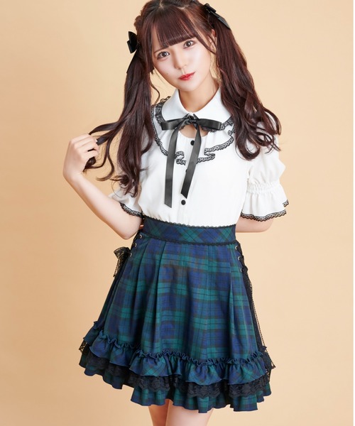 Secret Honey（シークレットハニー）の「オープンデコルテブラウス（シャツ/ブラウス・レディース・ブラック/オフホワイト/ピンク・MEDIUM）」の16枚目の写真