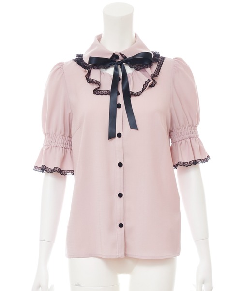 Secret Honey（シークレットハニー）の「オープンデコルテブラウス（シャツ/ブラウス・レディース・ブラック/オフホワイト/ピンク・MEDIUM）」の15枚目の写真