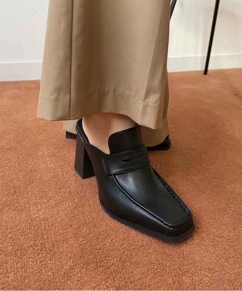 Didot.showroom(ディドット ショールーム)の「heel mule loafer(ローファー・レディース・ホワイト/ブラック・23cm/24cm/25cm)」の8枚目の写真