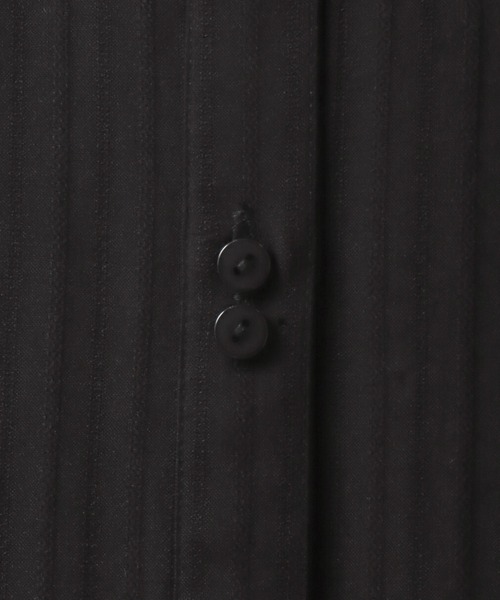 libelle more（リベル モア）の「ドビーストライプ襟付きワンピース（シャツワンピース・レディース・ブラック/ベージュ/テラコッタ・M/L）」の11枚目の写真