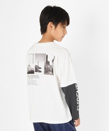 GLAZOS | 天竺・バックフォトフェイクレイヤード 長袖Tシャツ(Tシャツ/カットソー)