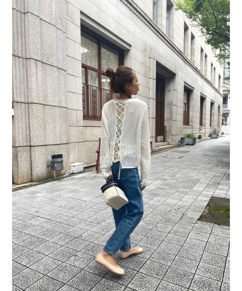ulu（ウル）の「Back ｌace knit（その他トップス・レディース・ホワイト・FREE）」の12枚目の写真