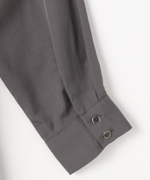 NICOLE white（ニコルホワイト）の「ポケット付 ウエストドロストワンピース（ワンピース・レディース・チャコールグレー/カーキ・FREE）」の9枚目の写真