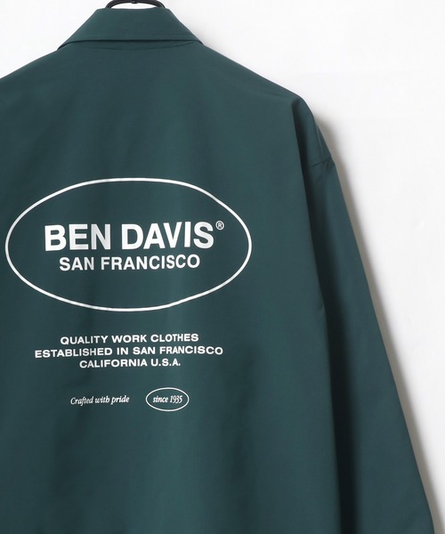 BEN DAVIS(ベンデイビス)の「BEN DAVIS/ベンデイビス ビッグシルエット バックプリン コーチジャケット(ナイロンジャケット・メンズ・ライトグレー/ブラック/ネイビー/グリーン・M/L/XL)」の3枚目の写真