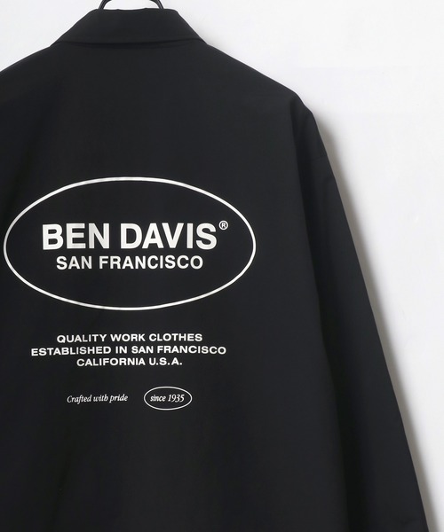 BEN DAVIS(ベンデイビス)の「BEN DAVIS/ベンデイビス ビッグシルエット バックプリン コーチジャケット(ナイロンジャケット・メンズ・ライトグレー/ブラック/ネイビー/グリーン・M/L/XL)」の1枚目の写真