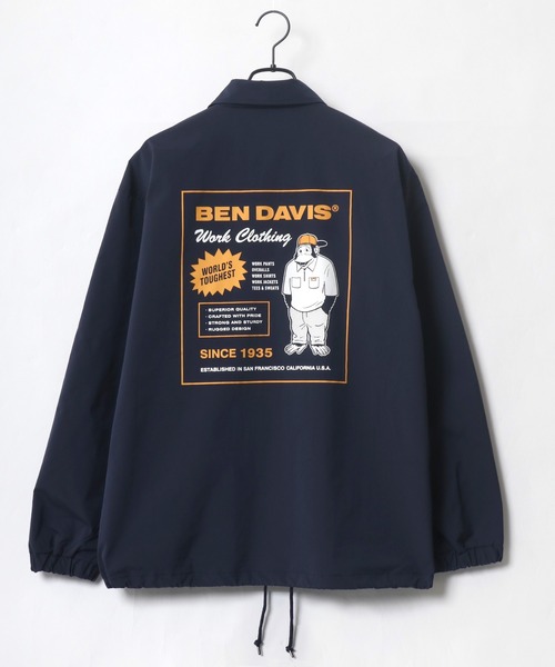BEN DAVIS(ベンデイビス)の「BEN DAVIS/ベンデイビス ビッグシルエット バックプリン コーチジャケット(ナイロンジャケット・メンズ・ライトグレー/ブラック/ネイビー/グリーン・M/L/XL)」の9枚目の写真