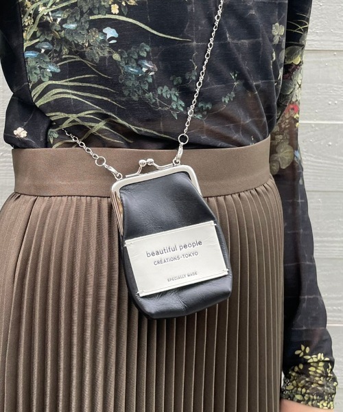 beautiful people(ビューティフルピープル)の「beautiful people mini clasp pouch 1145511960(ポーチ・レディース・ホワイト/ブラック/ブラウン/グレー・FREE)」の10枚目の写真