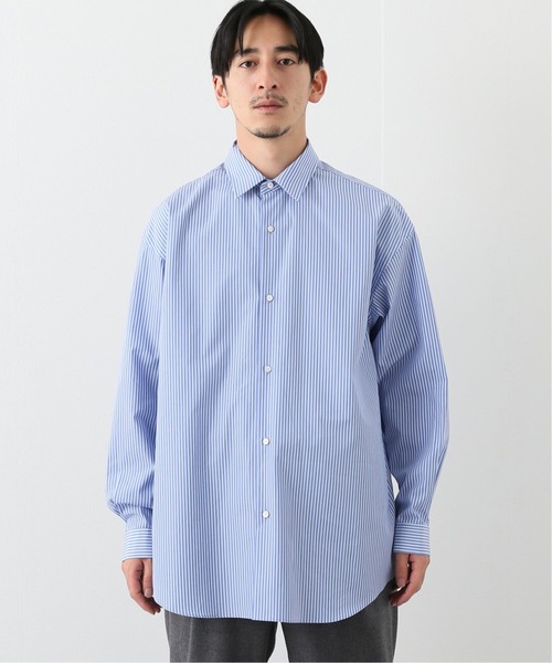 EDIFICE（エディフィス）の「【LA BOUCLE / ラブークル】レギュラーカラーシャツ ブルーストライプ（シャツ/ブラウス・メンズ・ブルー・2/1/3）」の2枚目の写真