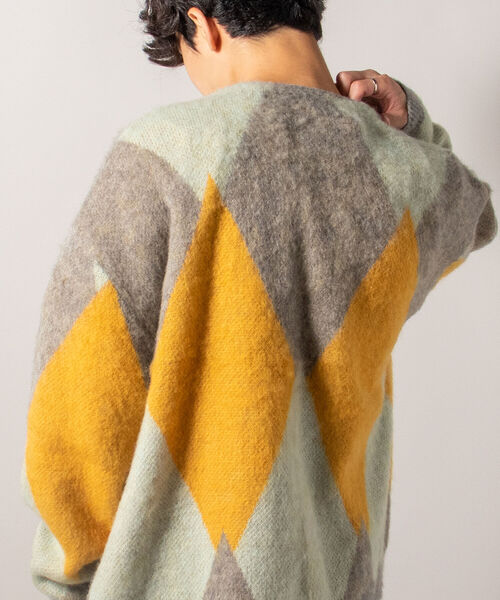 GLOSTER（グロスター）の「【予約分完売につき、リピート決定＆新色追加！】【GLOSTER/グロスター】モヘヤミックスカーディガン（カーディガン/ボレロ・メンズ・ブラック系その他/グレー系その他/ベージュ系その他/パープル系その他・FREE）」の2枚目の写真