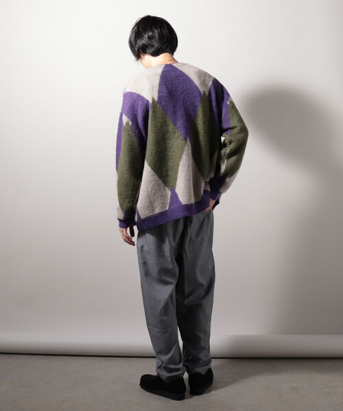 GLOSTER（グロスター）の「【予約分完売につき、リピート決定＆新色追加！】【GLOSTER/グロスター】モヘヤミックスカーディガン（カーディガン/ボレロ・メンズ・ブラック系その他/グレー系その他/ベージュ系その他/パープル系その他・FREE）」の7枚目の写真