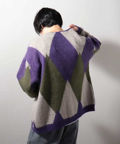 GLOSTER（グロスター）の「【予約分完売につき、リピート決定＆新色追加！】【GLOSTER/グロスター】モヘヤミックスカーディガン（カーディガン/ボレロ・メンズ・ブラック系その他/グレー系その他/ベージュ系その他/パープル系その他・FREE）」の22枚目の写真