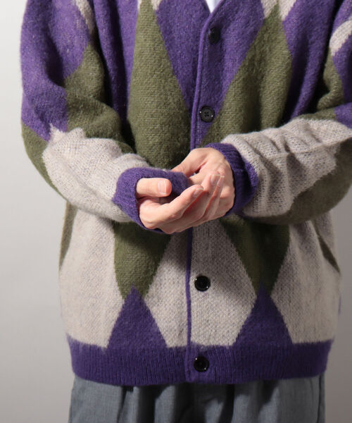 GLOSTER（グロスター）の「【予約分完売につき、リピート決定＆新色追加！】【GLOSTER/グロスター】モヘヤミックスカーディガン（カーディガン/ボレロ・メンズ・ブラック系その他/グレー系その他/ベージュ系その他/パープル系その他・FREE）」の17枚目の写真