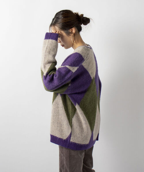 GLOSTER（グロスター）の「【予約分完売につき、リピート決定＆新色追加！】【GLOSTER/グロスター】モヘヤミックスカーディガン（カーディガン/ボレロ・メンズ・ブラック系その他/グレー系その他/ベージュ系その他/パープル系その他・FREE）」の20枚目の写真