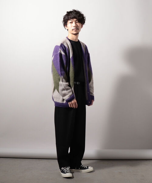 GLOSTER（グロスター）の「【予約分完売につき、リピート決定＆新色追加！】【GLOSTER/グロスター】モヘヤミックスカーディガン（カーディガン/ボレロ・メンズ・ブラック系その他/グレー系その他/ベージュ系その他/パープル系その他・FREE）」の18枚目の写真