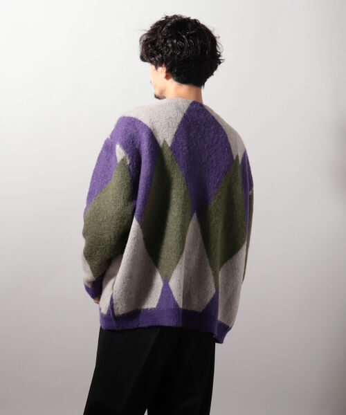 GLOSTER（グロスター）の「【予約分完売につき、リピート決定＆新色追加！】【GLOSTER/グロスター】モヘヤミックスカーディガン（カーディガン/ボレロ・メンズ・ブラック系その他/グレー系その他/ベージュ系その他/パープル系その他・FREE）」の5枚目の写真