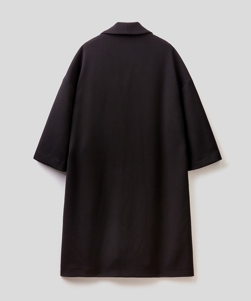 BENETTON (UNITED COLORS OF BENETTON)（ベネトンユナイテッドカラーズオブベネトン）の「7分袖スリーブBIGシルエットコート（ステンカラーコート・レディース・ブラック・38/42/44/40）」の6枚目の写真