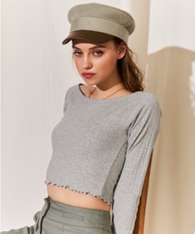 ALEXIA STAM | Mellow Hem Rib Long Sleeve Top/メロウヘムリブロングスリーブトップ(Tシャツ/カットソー)
