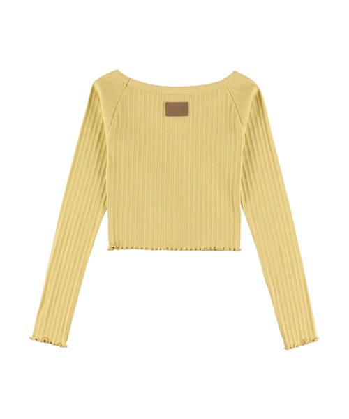 カットソー(長袖/七分) ALEXIA STAM - Mellow Hem Rib Long Sleeve Top Black ALEXIA STAM（アリシアスタン）の「Mellow Hem Rib Long Sleeve