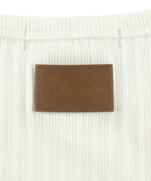 ALEXIA STAM（アリシアスタン）の「Mellow Hem Rib Long Sleeve Top/メロウヘムリブロングスリーブトップ（Tシャツ/カットソー・レディース・イエロー/ブラック/ホワイト/グレー・FREE）」の19枚目の写真
