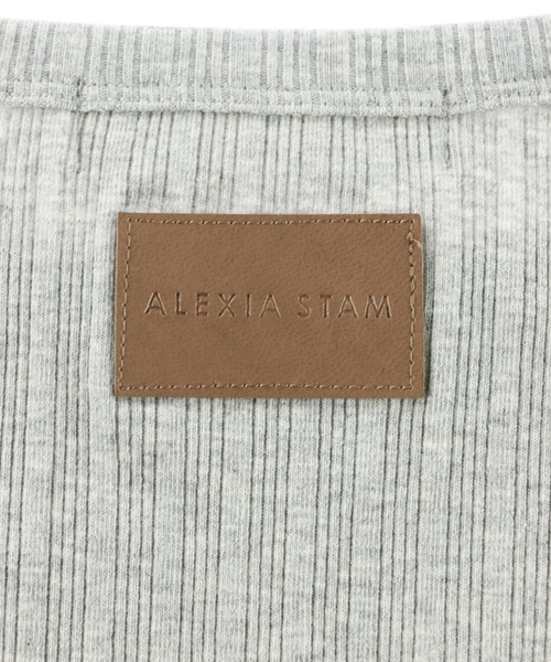 ALEXIA STAM（アリシアスタン）の「Mellow Hem Rib Long Sleeve Top/メロウヘムリブロングスリーブトップ（Tシャツ/カットソー・レディース・イエロー/ブラック/ホワイト/グレー・FREE）」の8枚目の写真