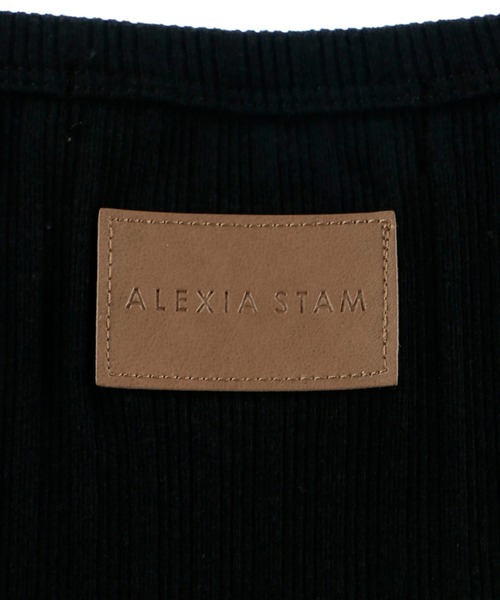 ALEXIA STAM（アリシアスタン）の「Mellow Hem Rib Long Sleeve Top/メロウヘムリブロングスリーブトップ（Tシャツ/カットソー・レディース・イエロー/ブラック/ホワイト/グレー・FREE）」の15枚目の写真