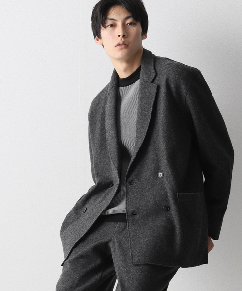 ◆ウールジャージ―ダブルジャケット
