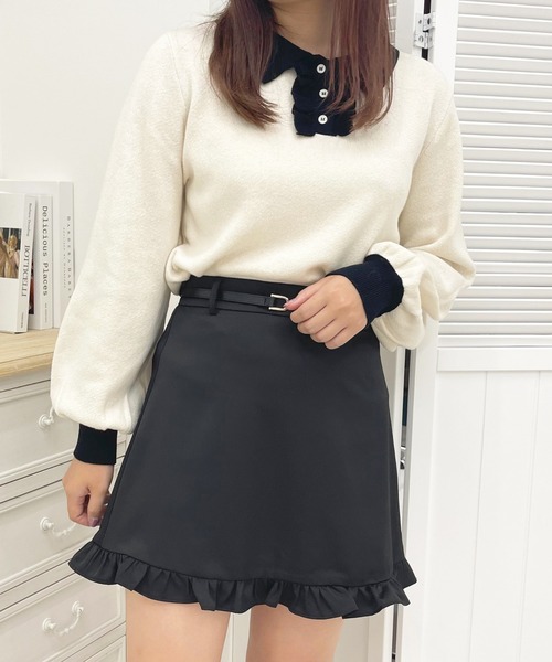apres jour(アプレジュール)の「フリルデザインスカート【ZOZOTOWN限定アイテム】(スカート・レディース・その他/ブラック/モカ・X-LARGE/フリー)」の6枚目の写真